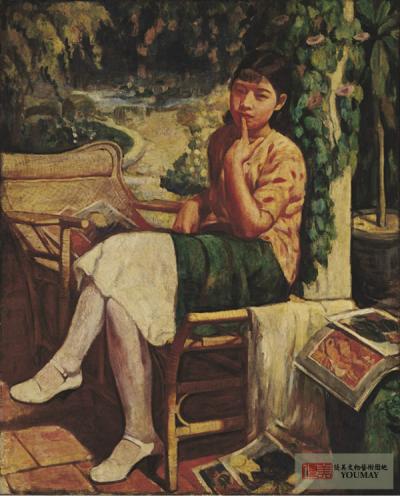李梅樹 小憩之女